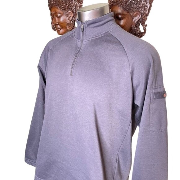Mens Eddie Bauer Pullover Lightweight Fleece Shirt Vintage u Size Large Gray - Picture 3 of 10